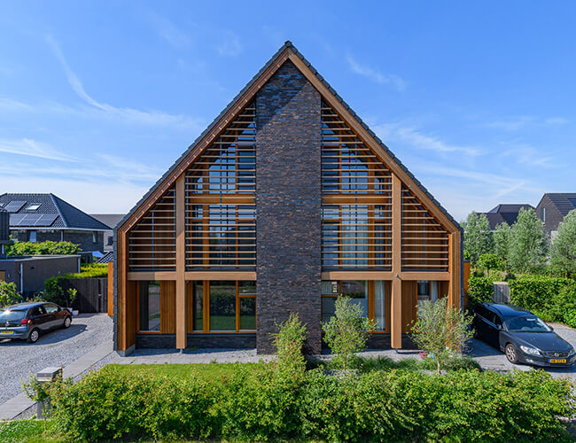 Moderne Woning Zwarte Gevelstenen Moderne Woning Zwarte Gevelstenen